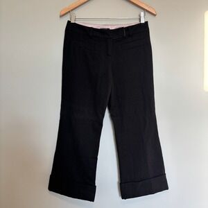 Jacob Size 5/6 Wool Pants Cropped Cuff Business Chic Officewear Teacher Black